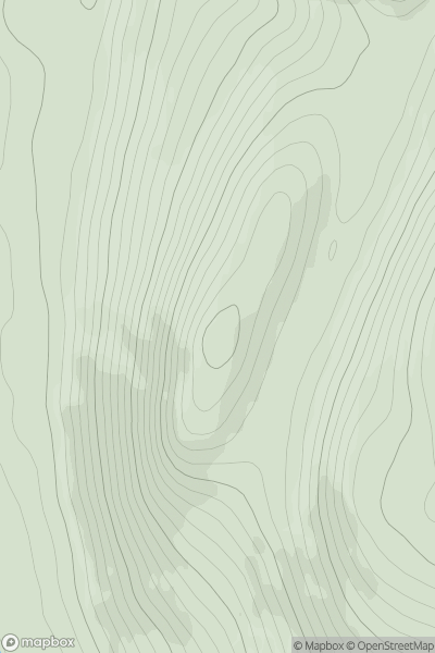 Thumbnail image for Creag Leathan [Cairngorms] showing contour plot for surrounding peak